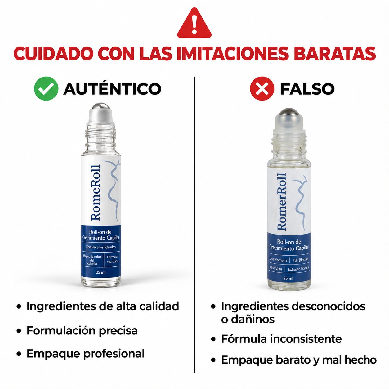 Auténtico vs. falso: el sello y el lote