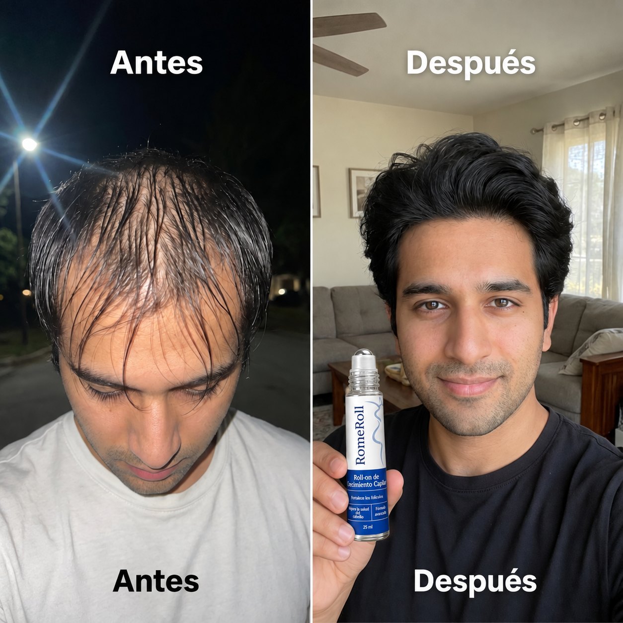 Antes y después con RomeRoll™