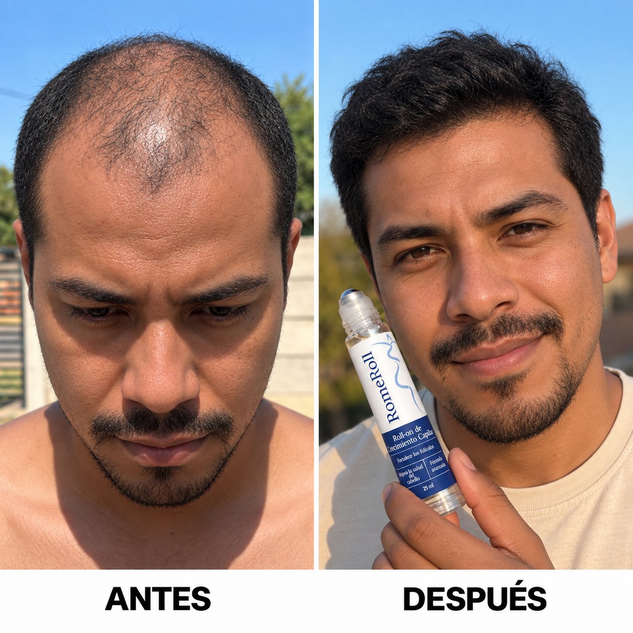 Antes y después con RomeRoll™